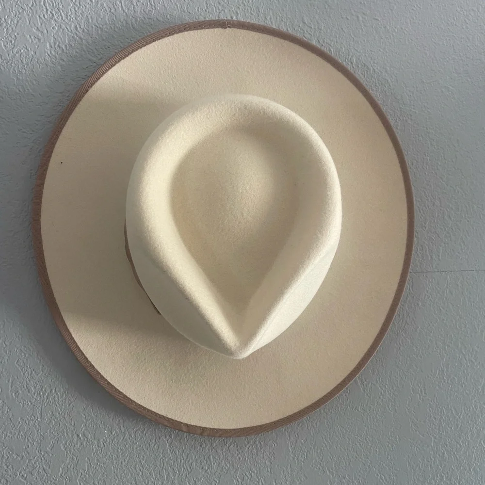 GIGI PIP Cream and Brown Rancher Hat - Picture 2 of 4